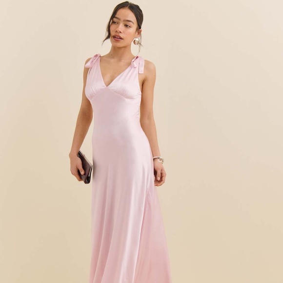 Reformation Pernille Silk Dress Pink - Size XL - Picture 1 of 2